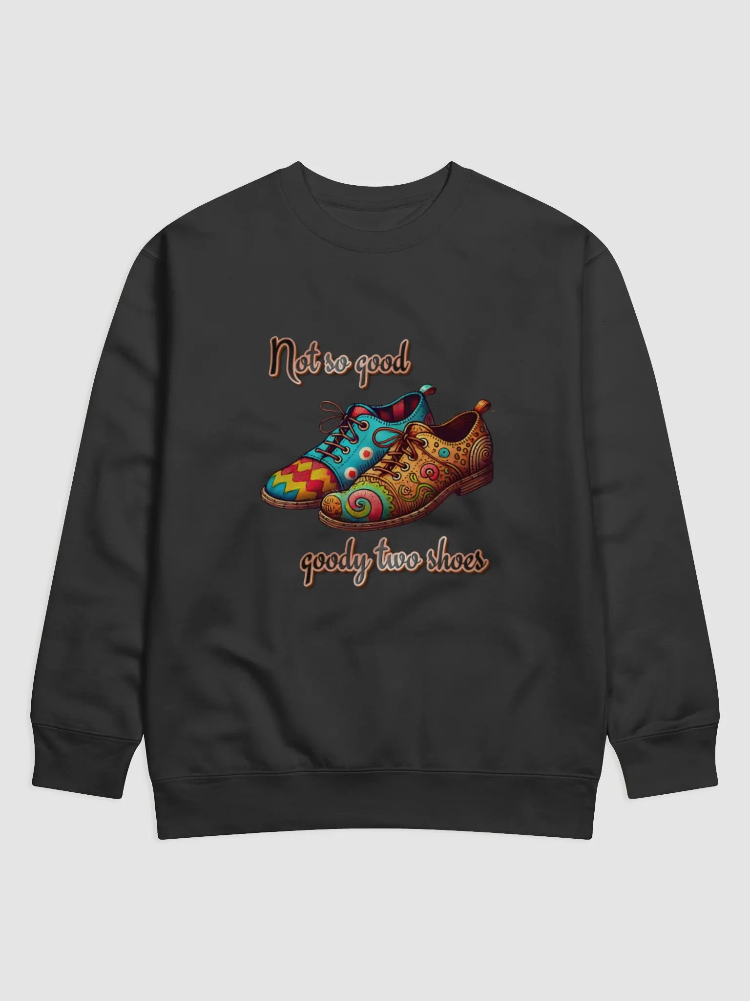 Colorful Mismatched Shoes Art - 'Not So Good, Goody Two Shoes' Retro Design