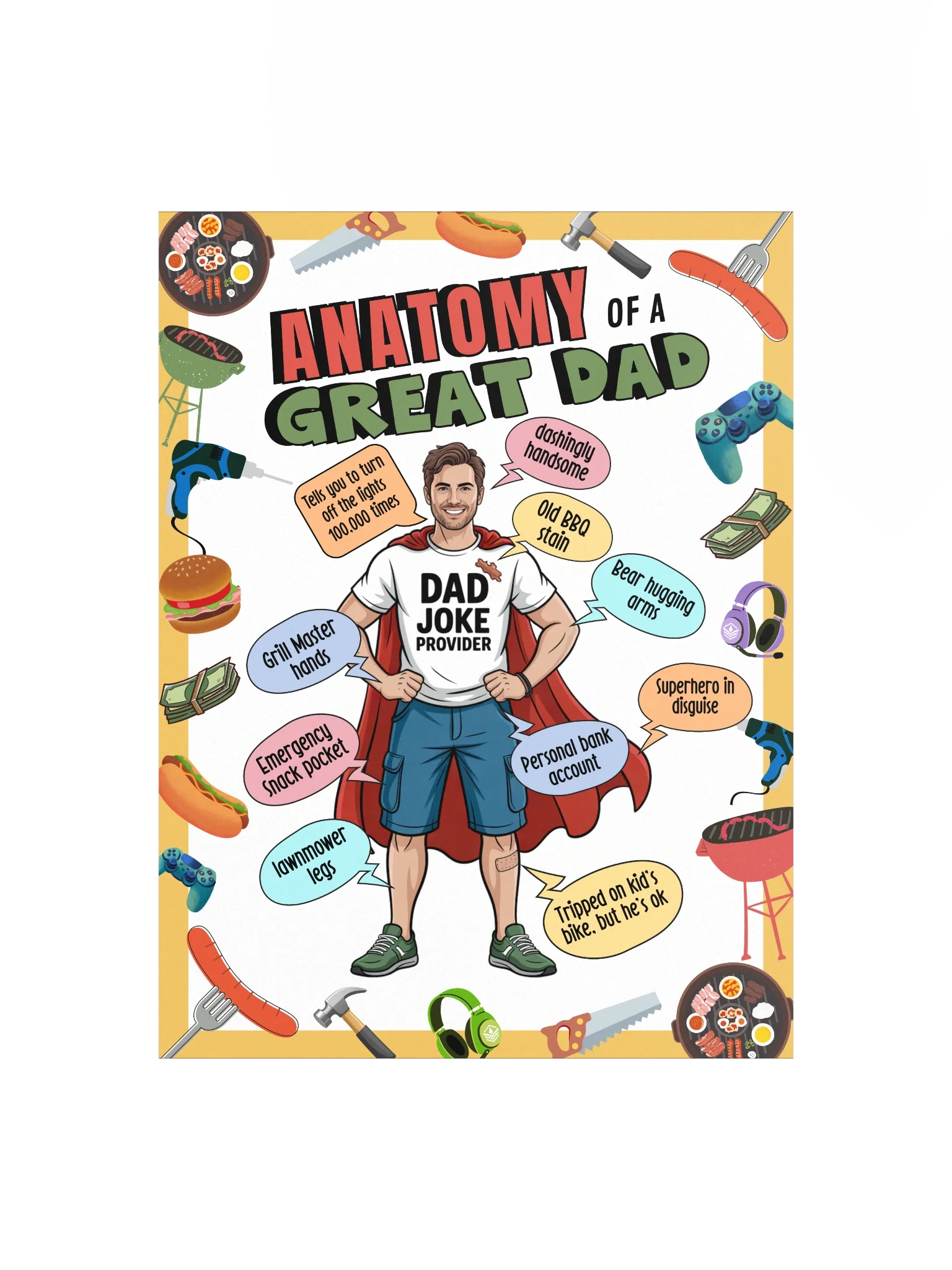 The Anatomy of a Great Dad Infographic product image (1)