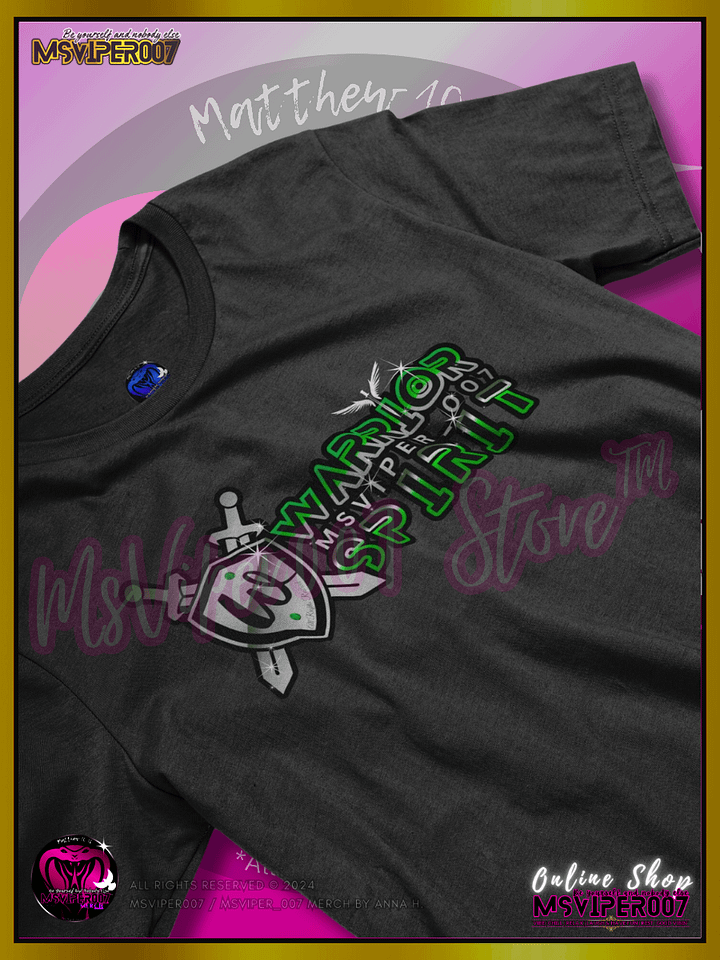 T-Shirt - MsViper007's "Warrior Spirit [green]" Comfort T-shirt By Anna H. product image (2)