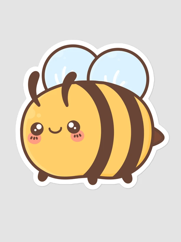 bertha the bee // sticker product image (1)