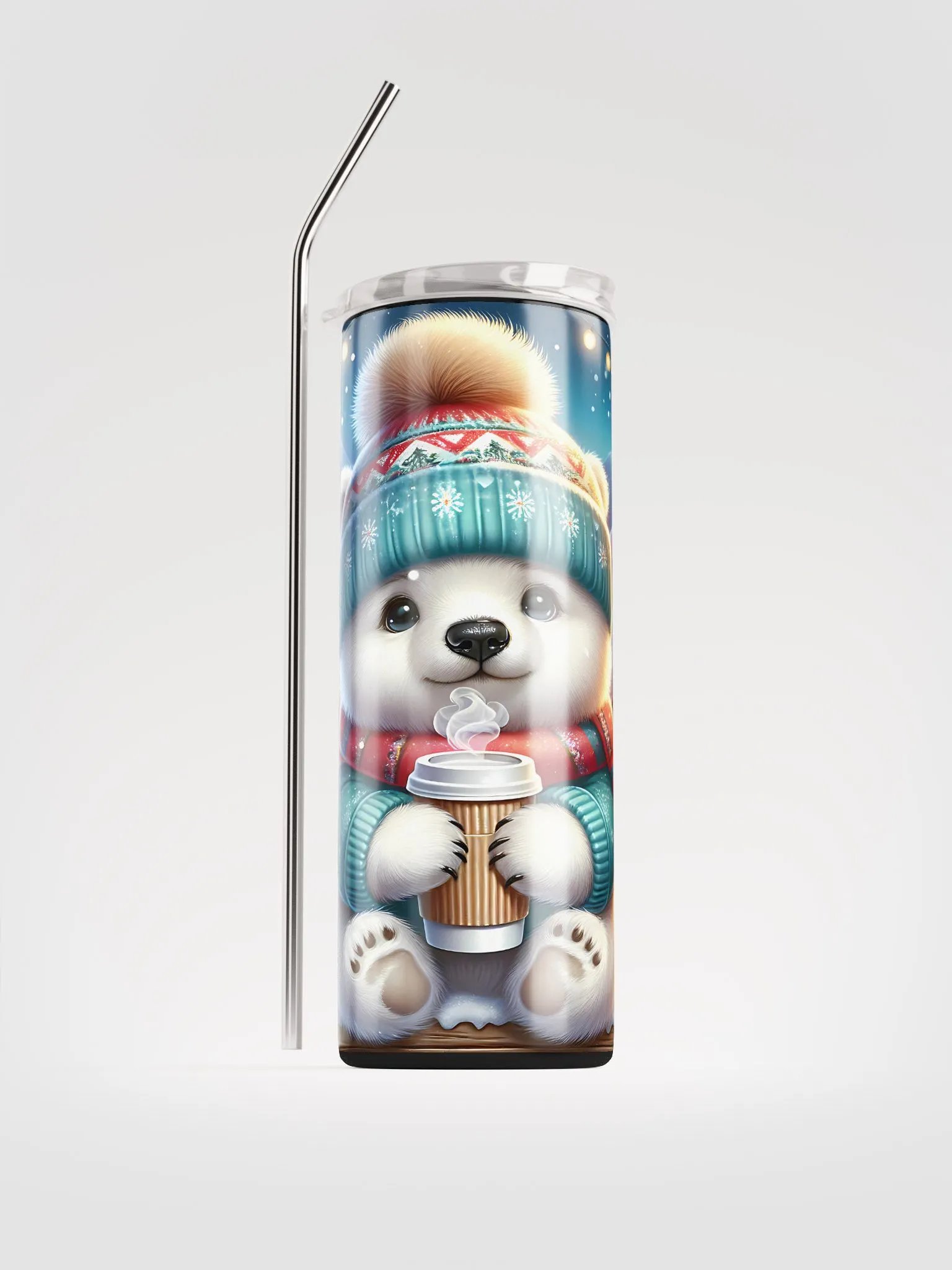 Cozy Winter Wonderland Baby Polar Bear Tumbler product image (4)