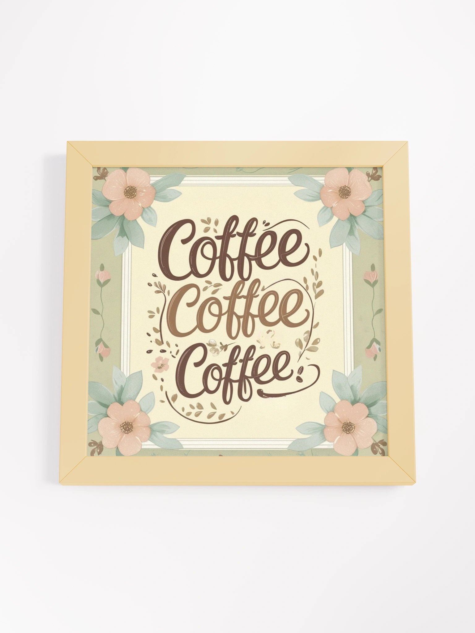 Vintage Floral Coffee Trio Poster product image (4)