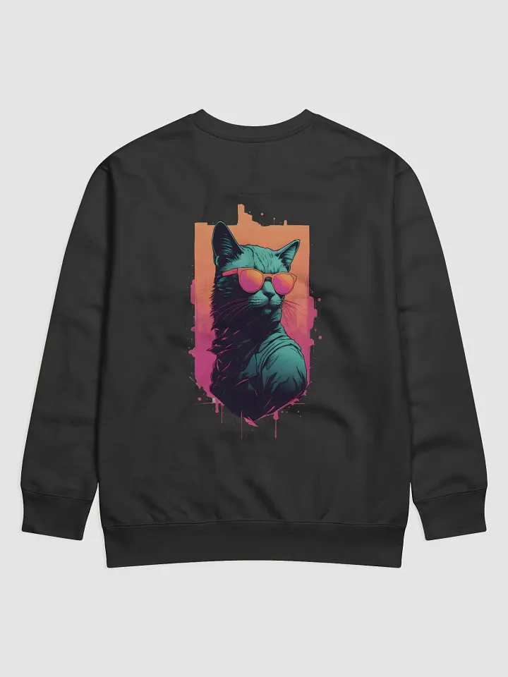 Confident Cat Neon Sunglasses Sweatshirt product image (10)