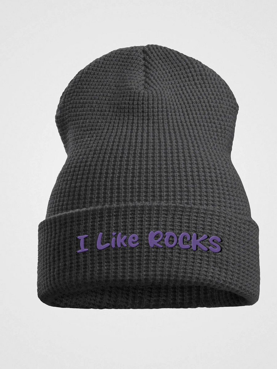 I Like Rocks Waffle Beanie product image (1)