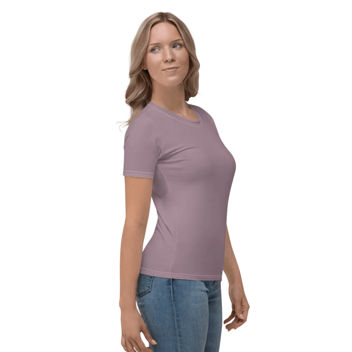 Plain Cool Brown Light Summer Women's Crewneck Polyester Heavyweight Premium T-Shirt by Treasure Pie product image (2)