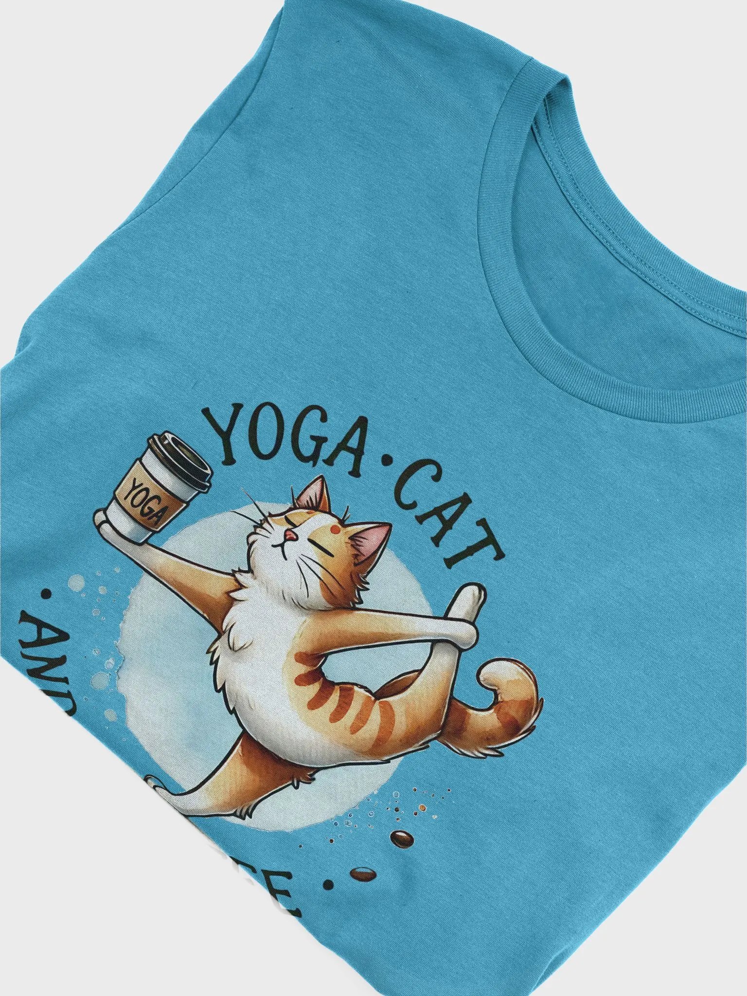 Yoga, Cat, and Coffee T-Shirt product image (3)