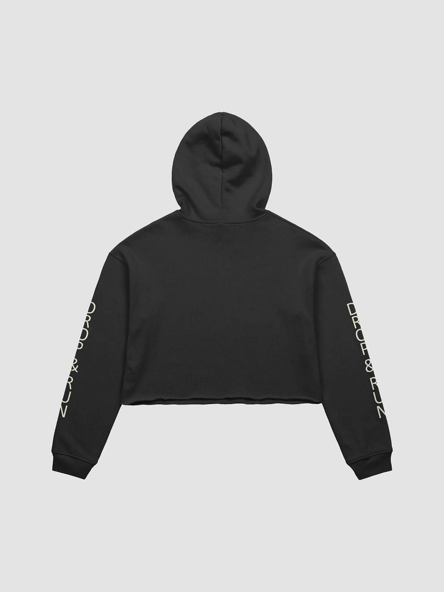 Co-60 Fan Club dark sleeve print fleece crop hoodie product image (2)