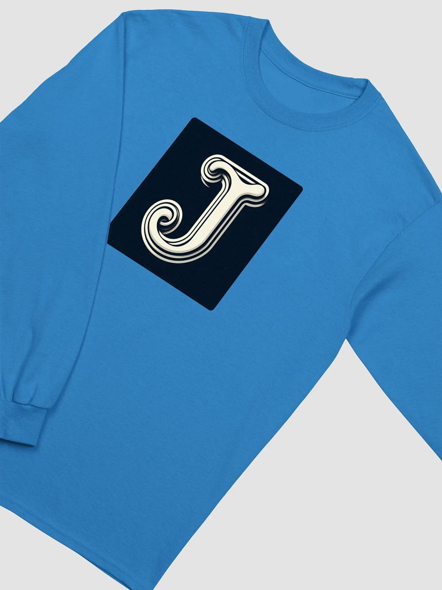 Embossed 'J' Graphic Long Sleeve Tee |AI Design initial J product image (3)