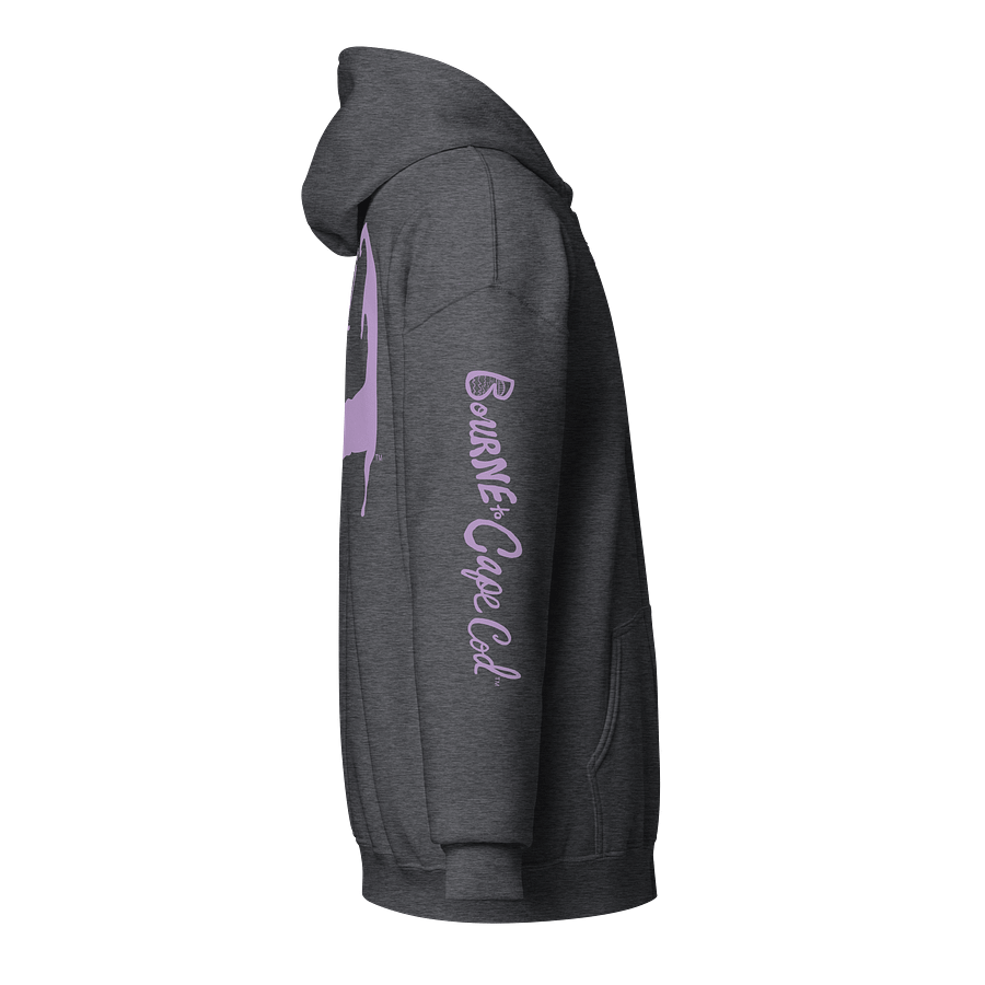 BOURNE to Cape Cod™ | DTG Vintage Print | Zip Hoodie | BRN.2C.C.™ | Coastal Classic Layer | Unisex Heavy Blend Full-Zip Sweatshirt | East Side Lavender Logos product image (3)