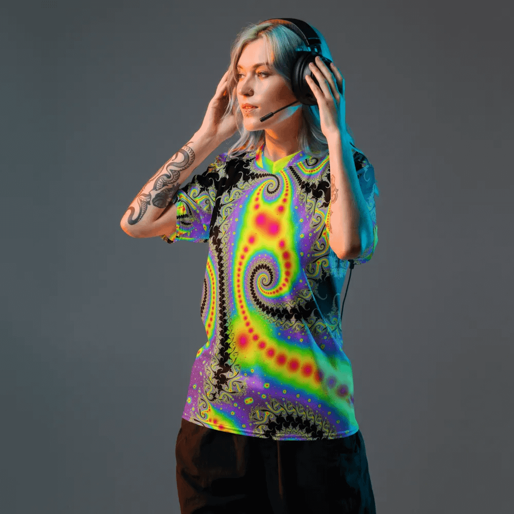 Fractal Bike Rave Jersey - Fluorescent Nebula product image (12)