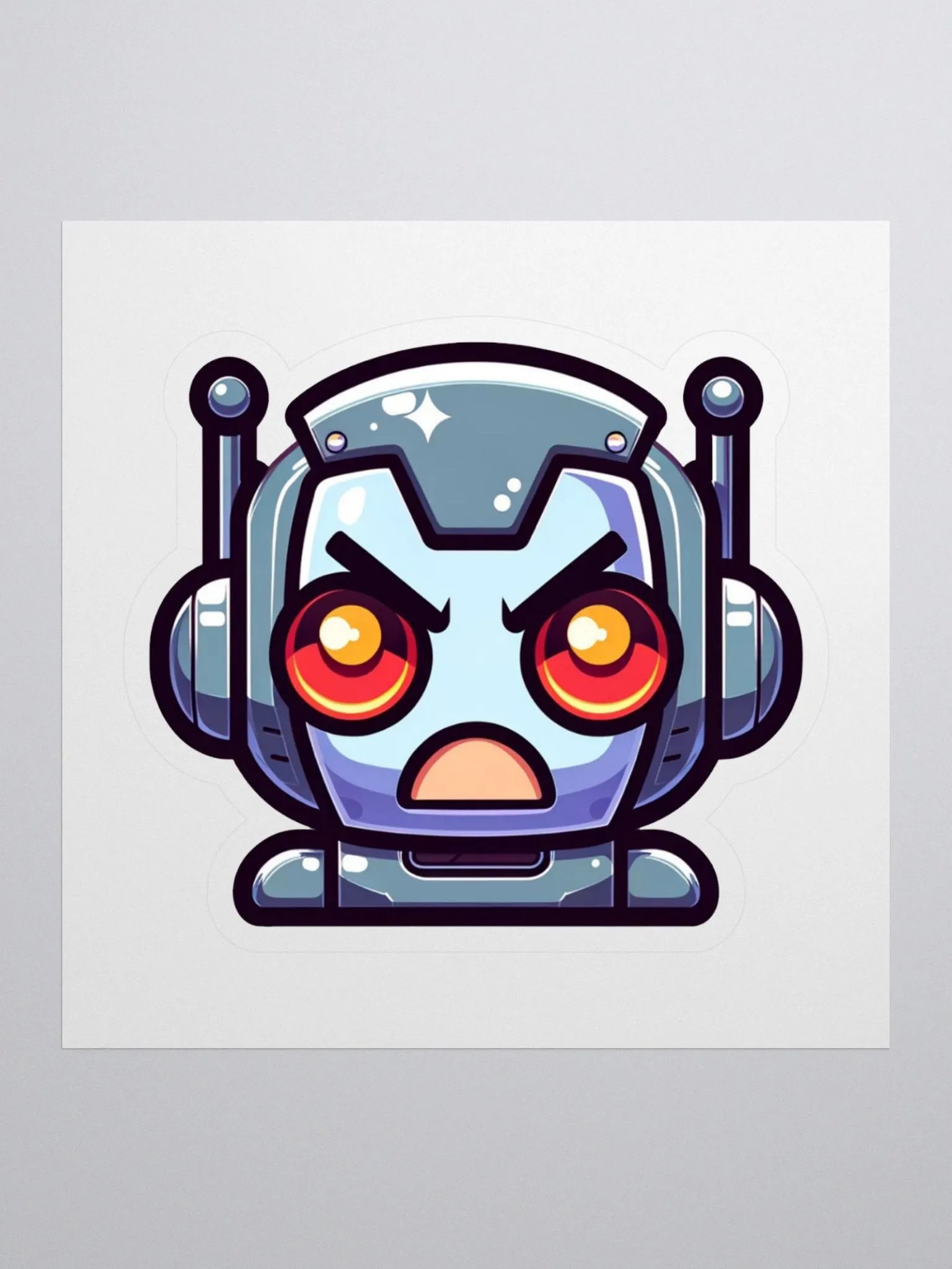 Angry Robot Kiss Cut Stickers product image (1)