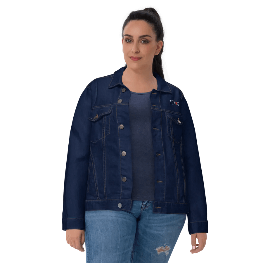 'Lone Star' Embroidered Unisex Denim Jacket product image (2)