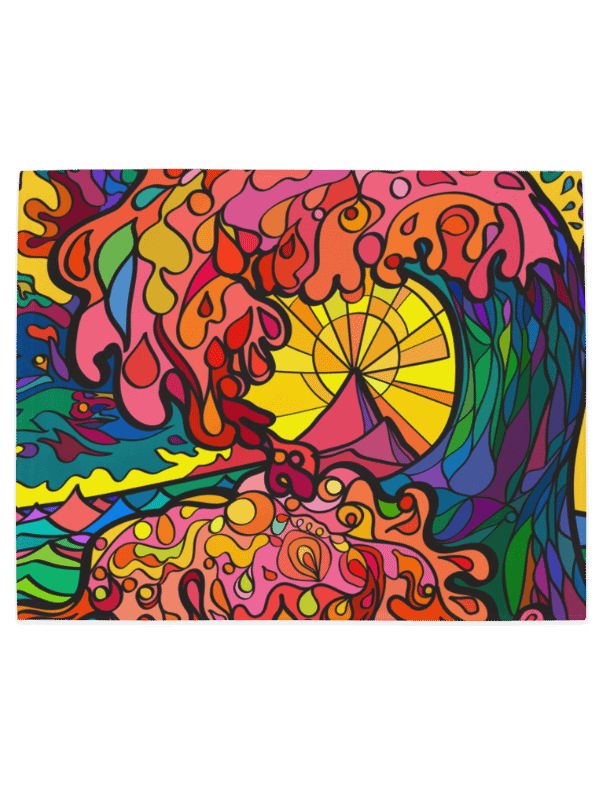Vibrant Gallery Placemat Set – Wave at Sunset product image (4)