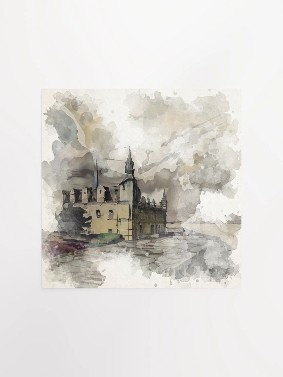 Kronborg castle - Watercolor painting - Square product image (6)