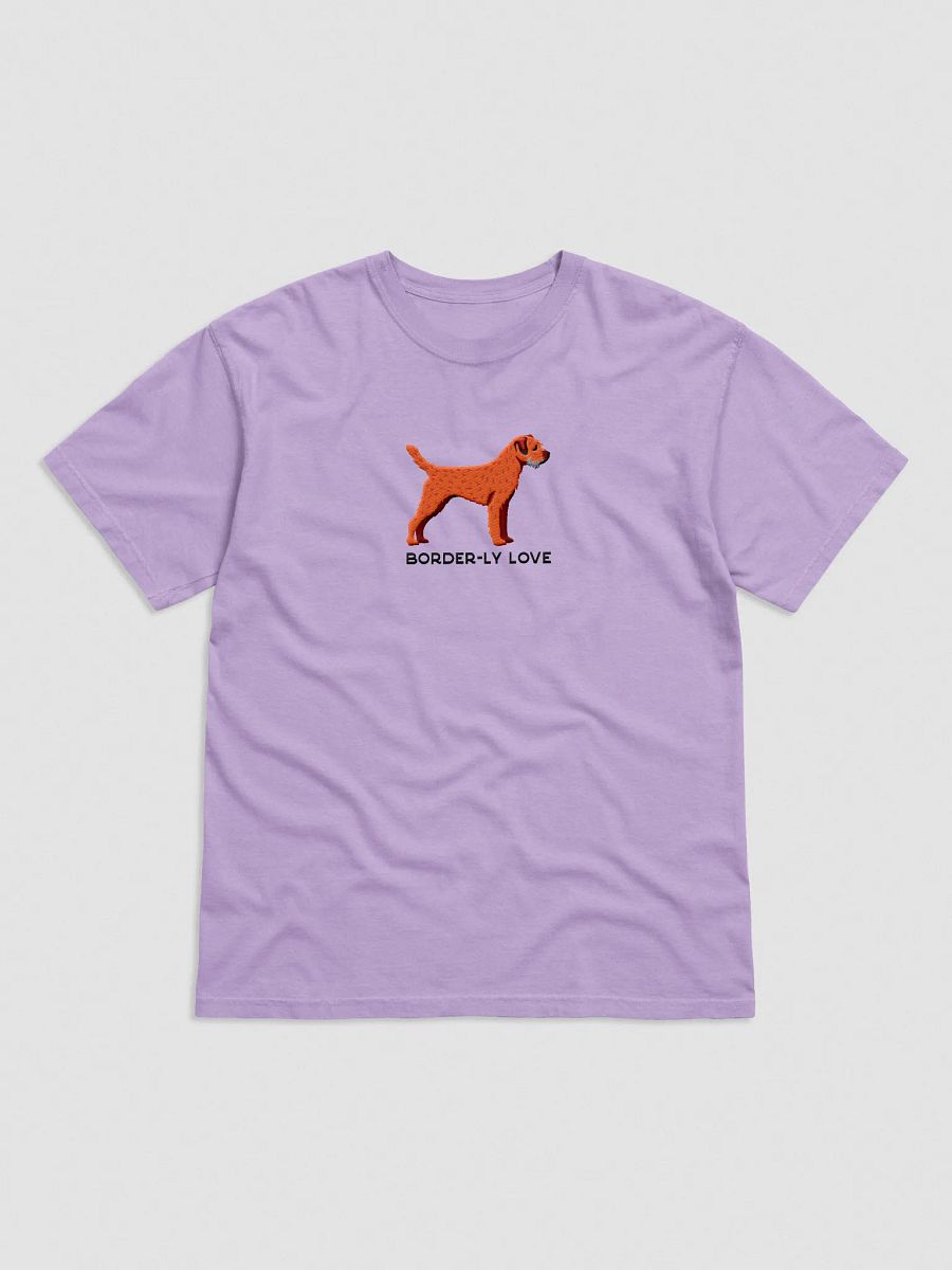 Border-ly Love T-Shirt(Embroidered) of a Border Terrier(Red) product image (33)