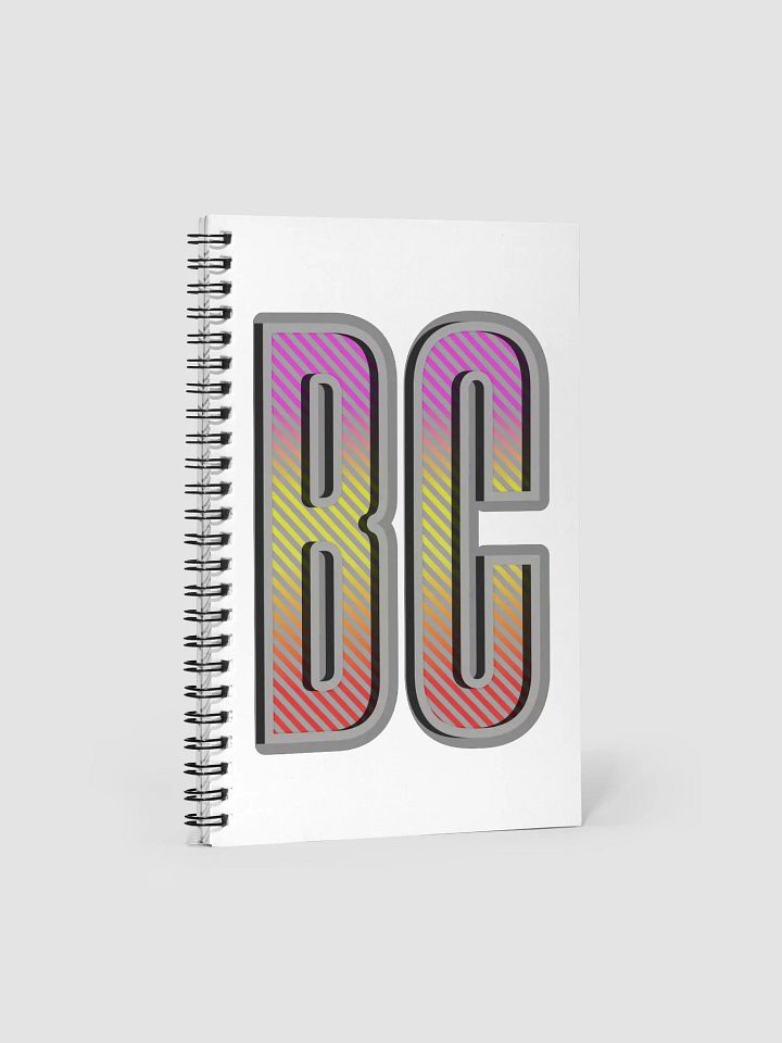 BC British Colombia Block Letters Vibrant Striped Notebook product image (2)