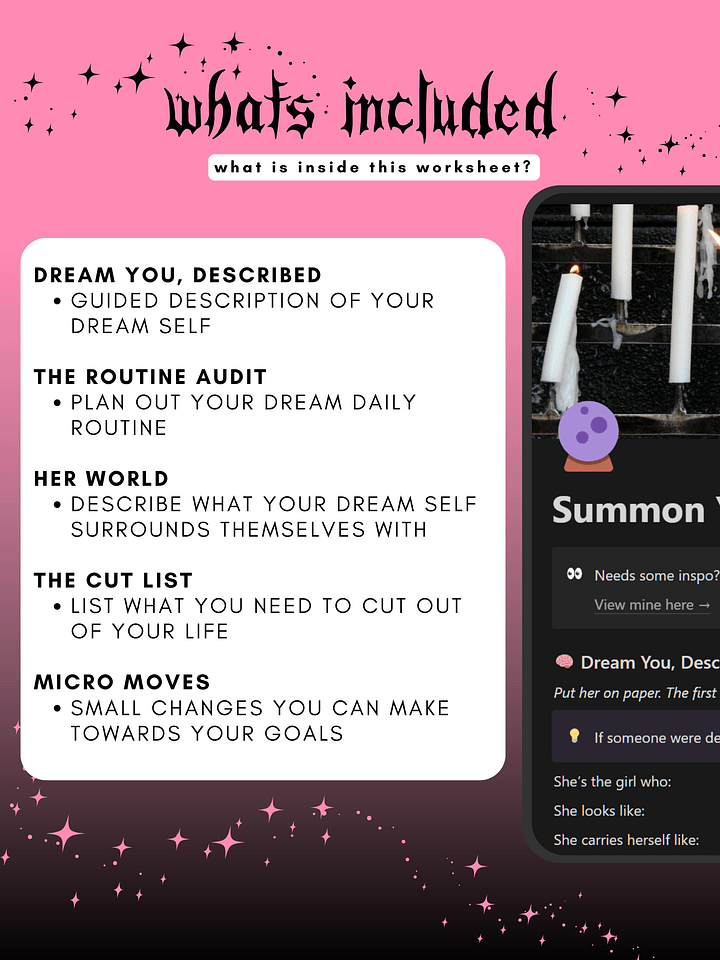 Dream Self Worksheet product image (2)