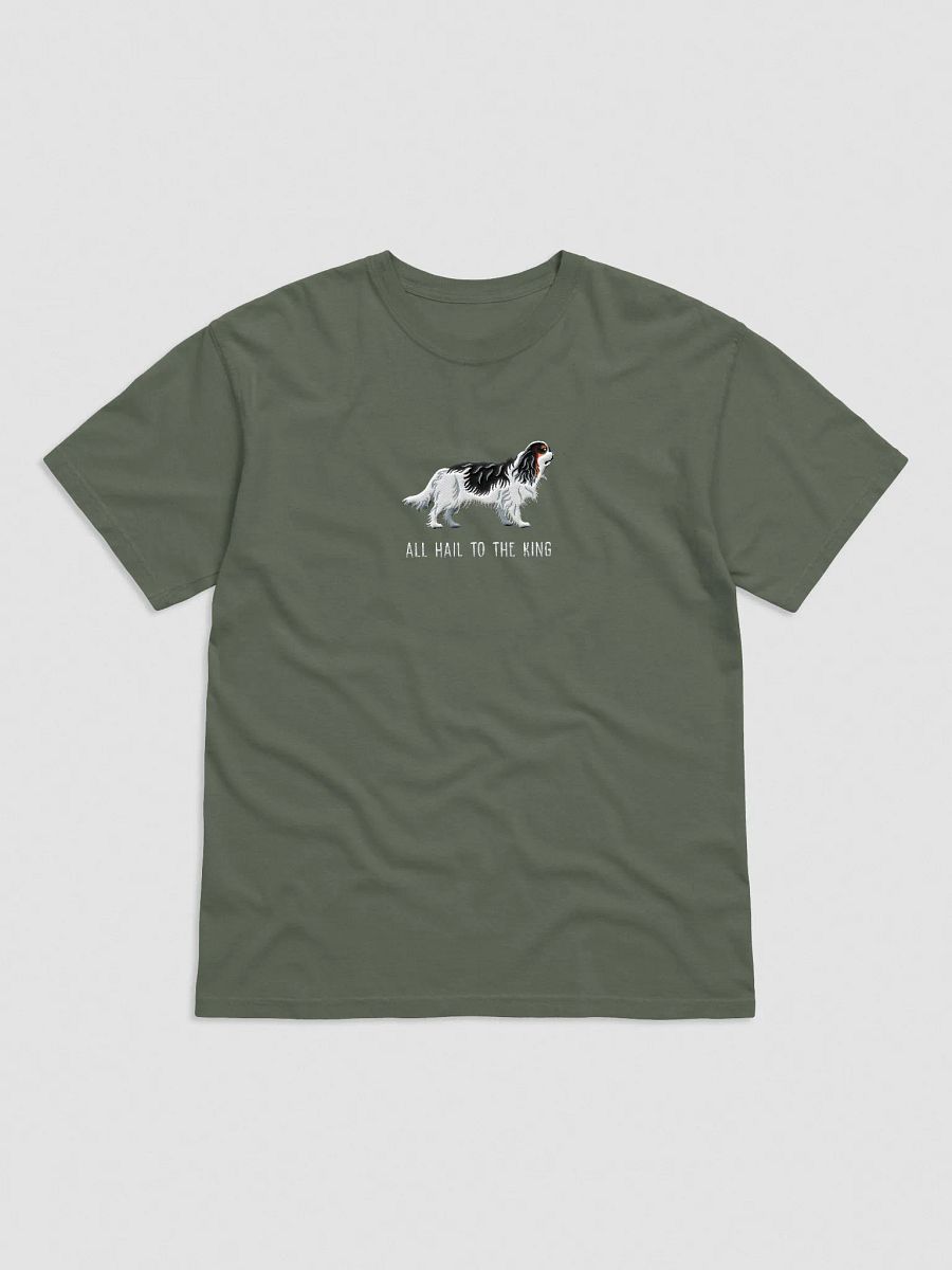 All Hail to the King T-Shirt(Embroidered) of a King Charles Spaniel(Tricolor) product image (5)