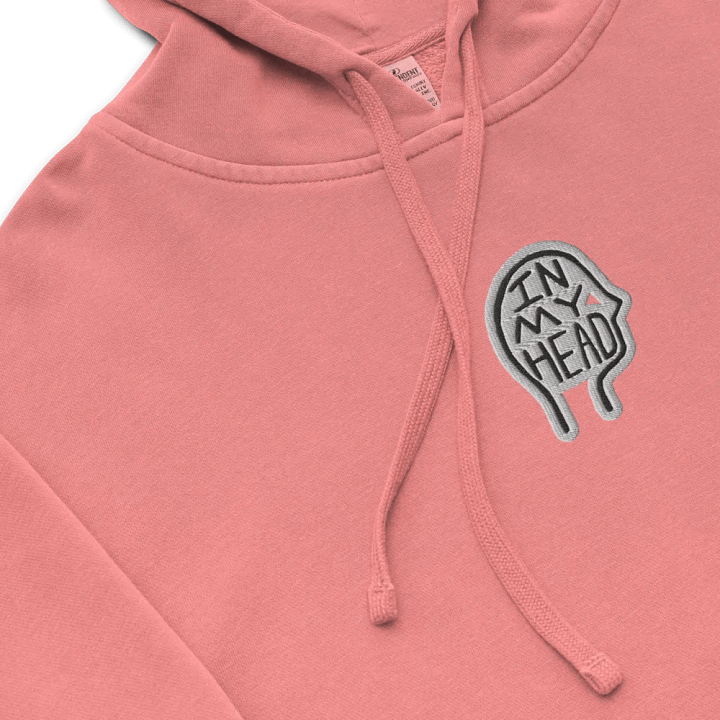In My Head embroidered pigment hoodie (bubble design) product image (1)