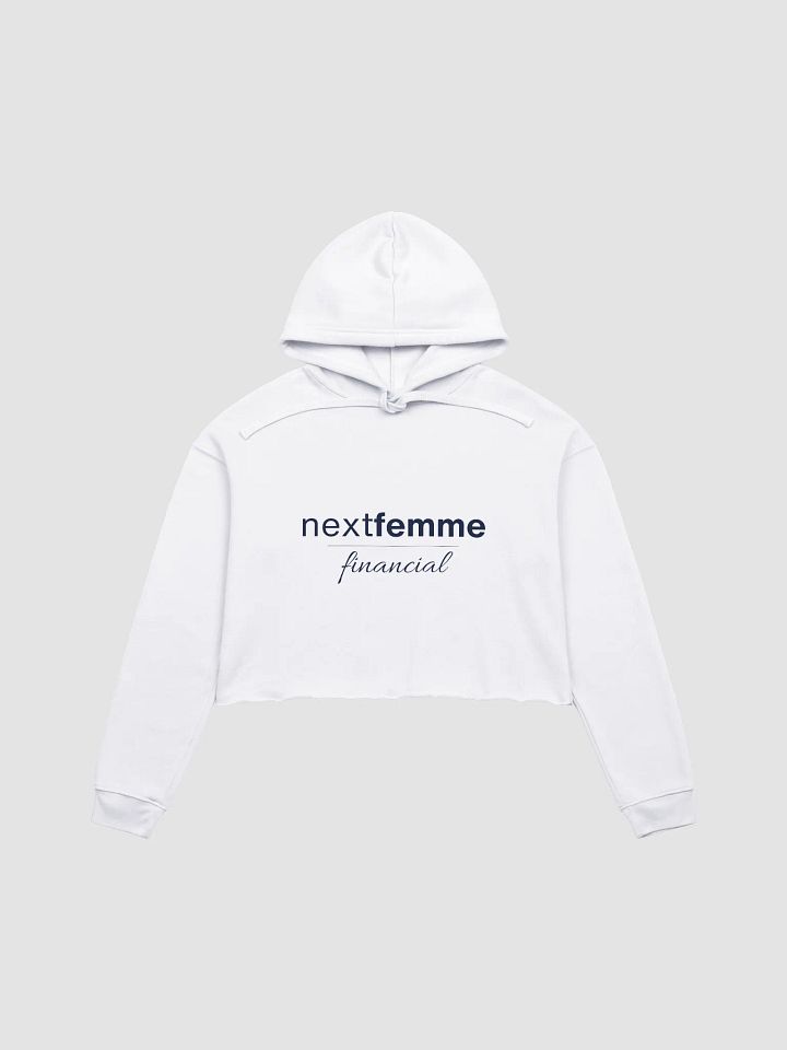 Cozy Crop Hoodie with Navy Logotype product image (1)