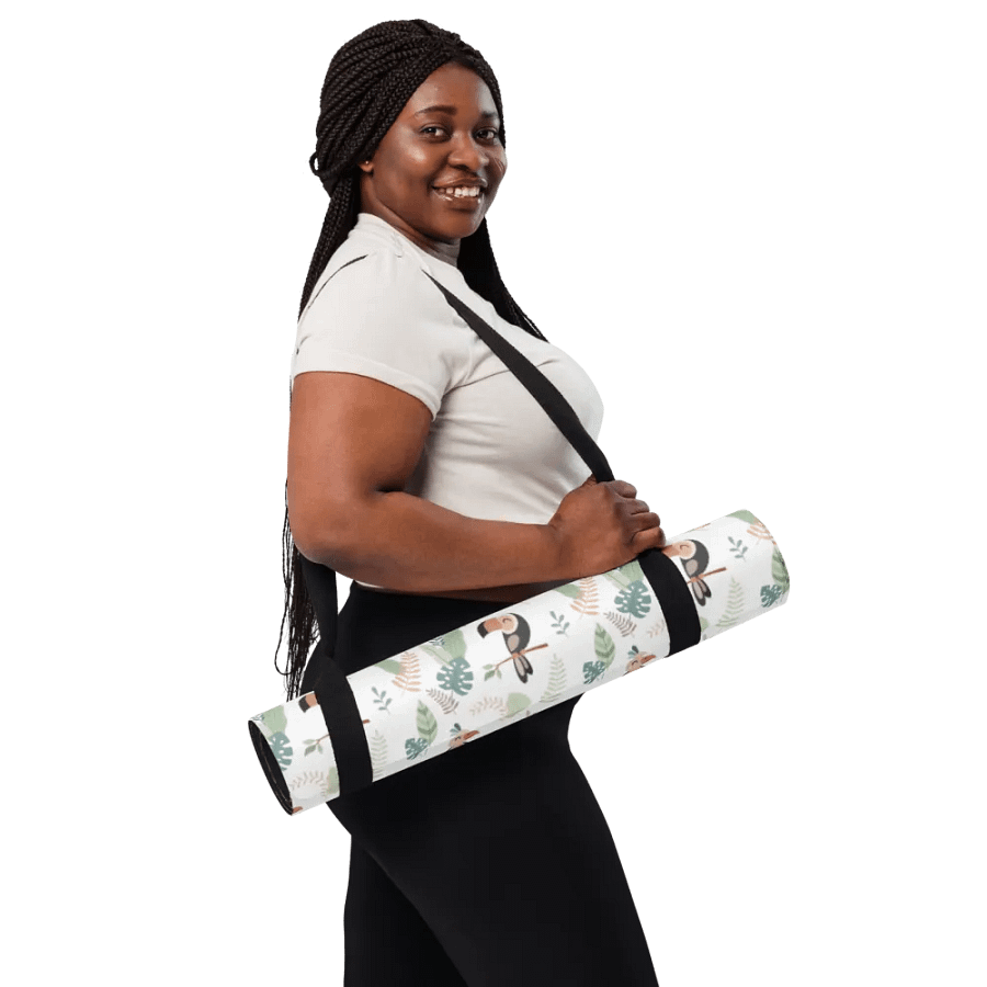 Cute Birds in a Jungle Yoga Mat by Treasure Pie product image (10)