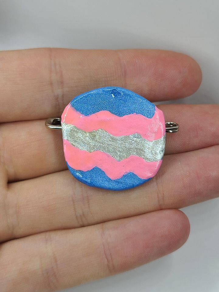 Trans Pride bottle cap pin product image (2)
