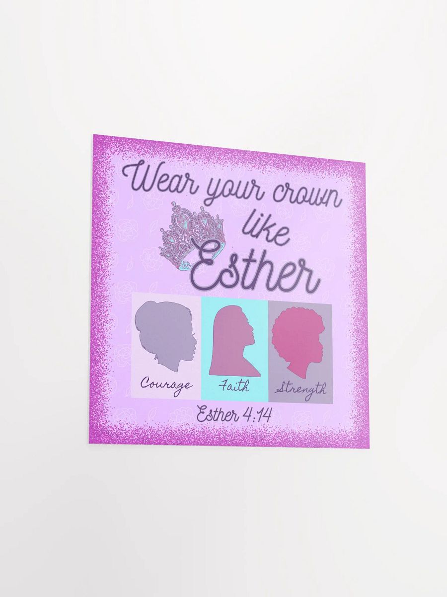 Wear Your Crown Like Esther Inspirational Purim Poster product image (5)