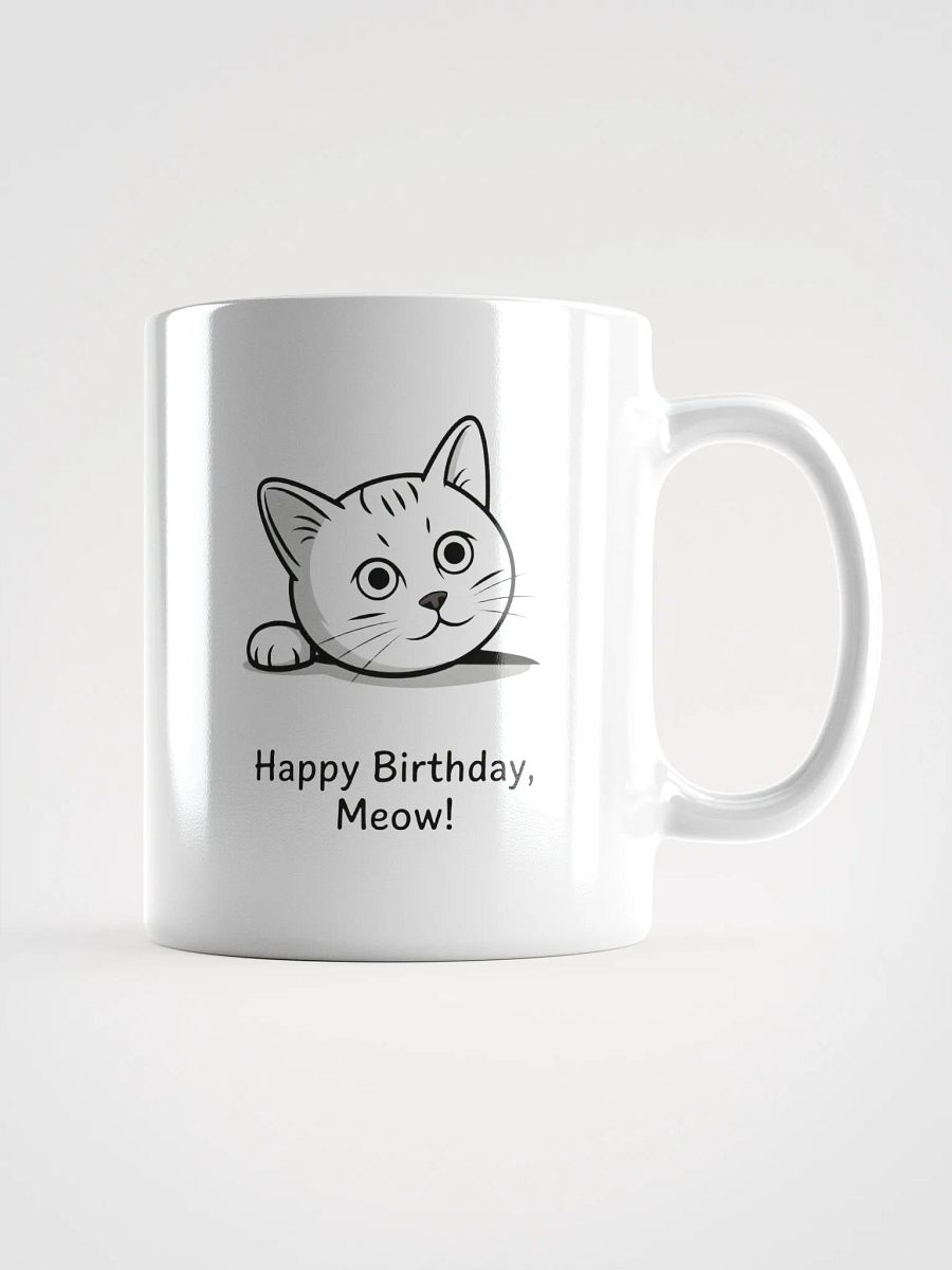 Happy Birthday Meow Mug | Cat Lover Gift Mug product image (1)