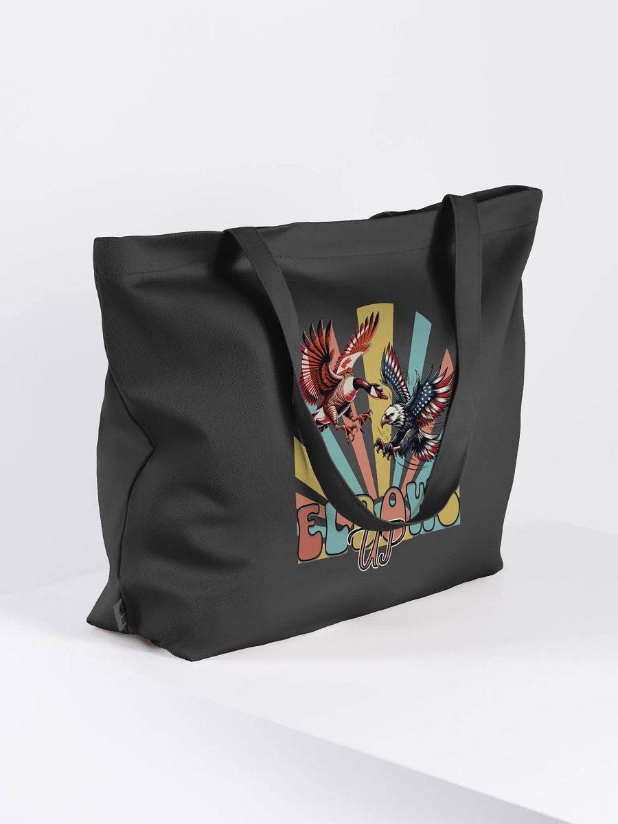 Elbows Up Canadian Goose Vs American Eagle Patriotic Flight Organic Tote product image (1)