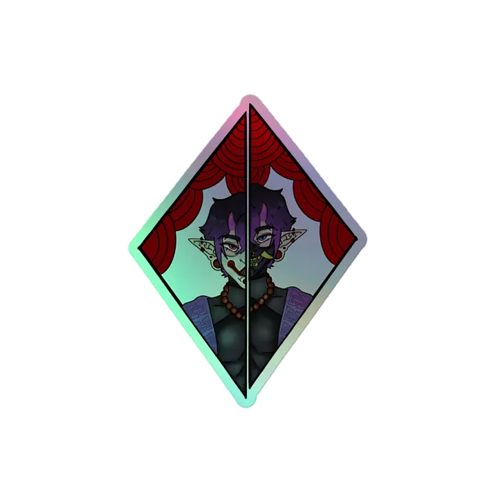 Split Masked Oni Sticker product image (2)