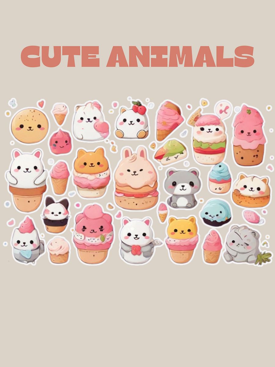 Cute Animals Sticker Sheet product image (4)