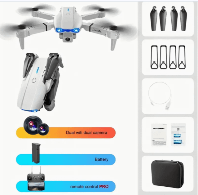 Foldable Quadcopter Drone with HD Dual Cameras - Wireless Remote Control product image (5)