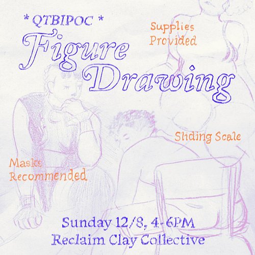 Hey QTBIPOC friends! Join us for a 2 hour-long figure drawing session with our costumed model Athena (they/them) ♡ We’ll be m...