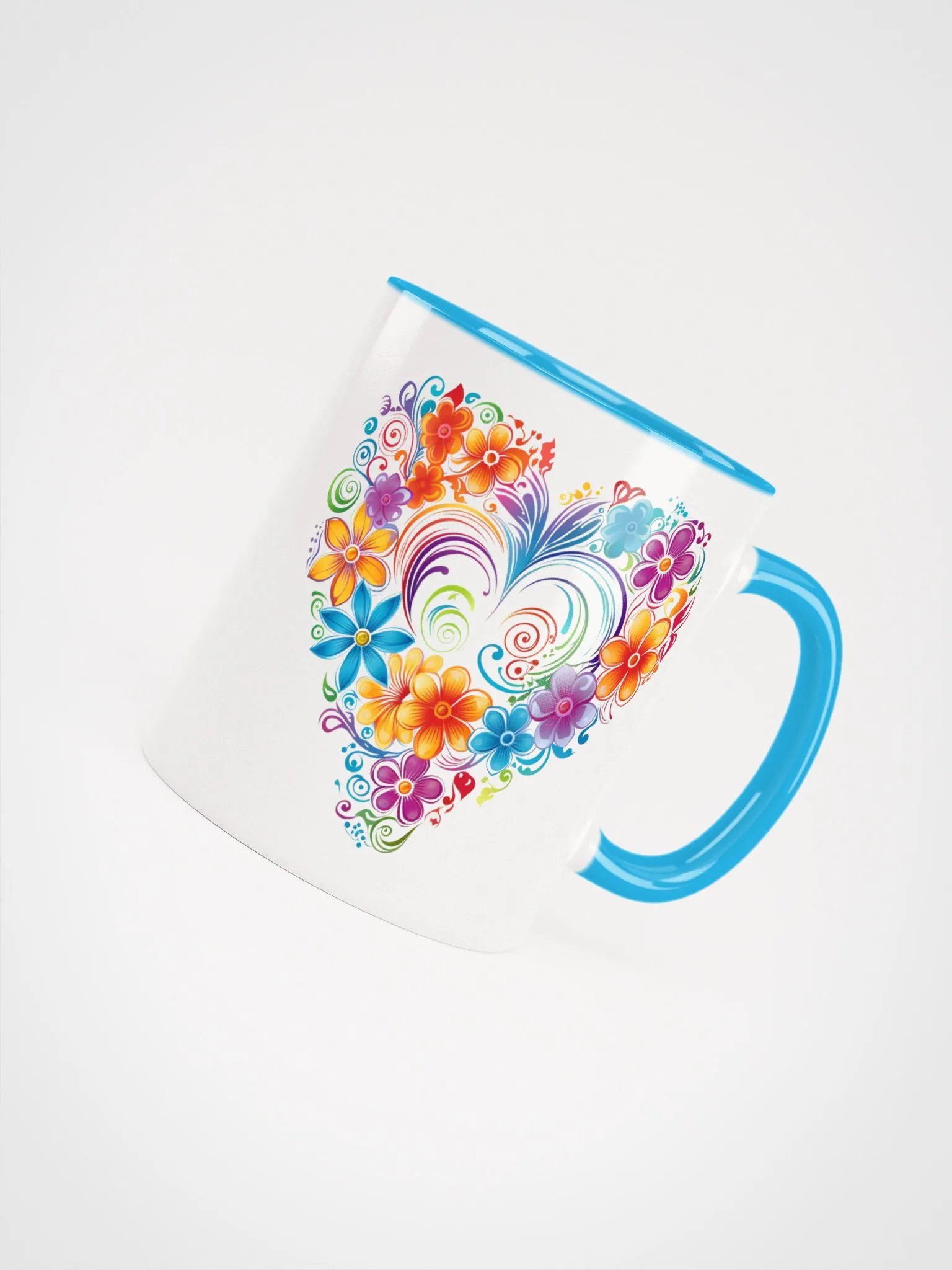 Flower Heart Rainbow of Colors Mug product image (4)