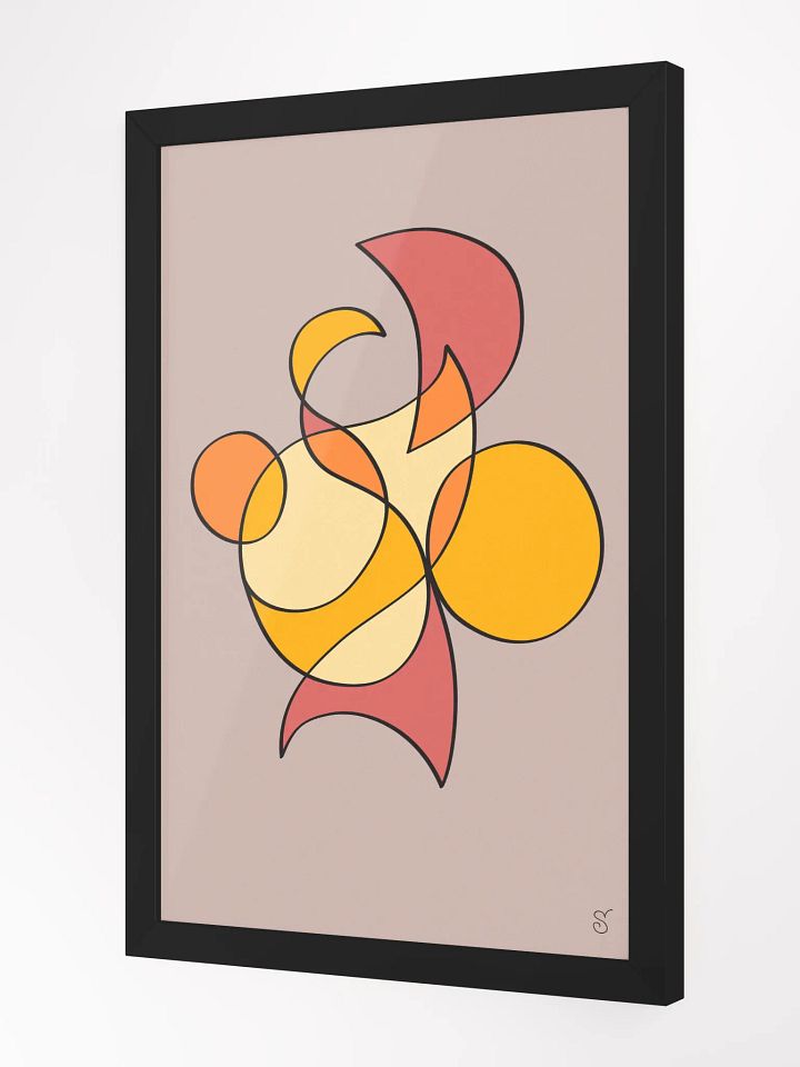 Vibrant Ayous Wood Framed Matte Poster - Abstract Image No. 6 product image (8)