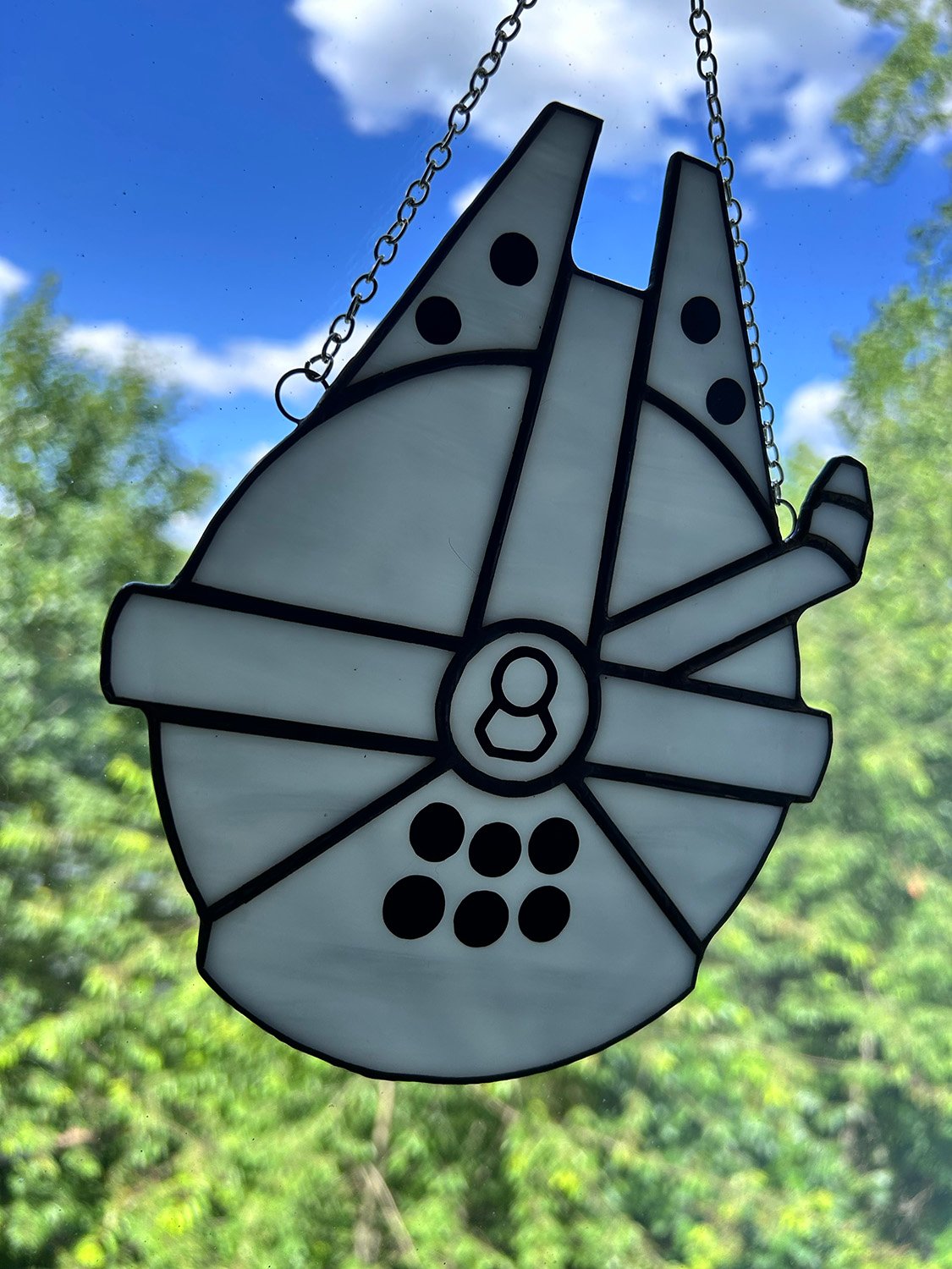 Millenium Falcon Stained Glass Suncatcher product image (6)