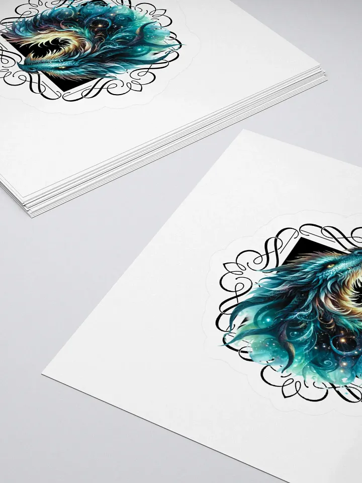 Mystic Aqua Dragon Kiss Cut Stickers product image (3)