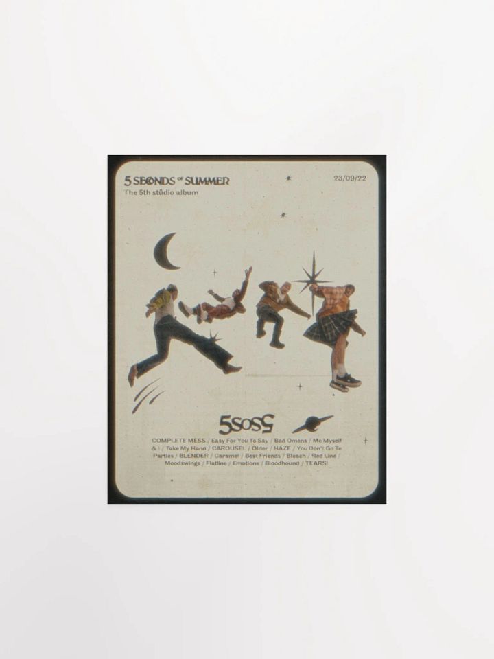 the 5th studio album - track list poster product image (3)
