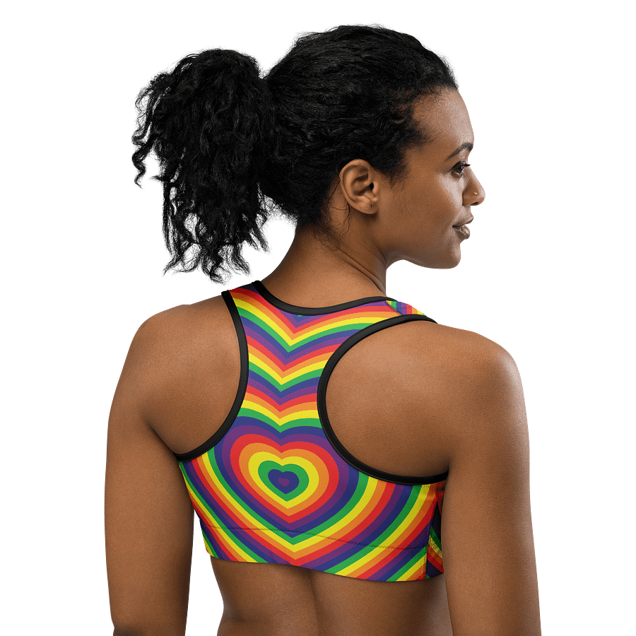 Rainbow Pride Hearts Sports Bra product image (4)