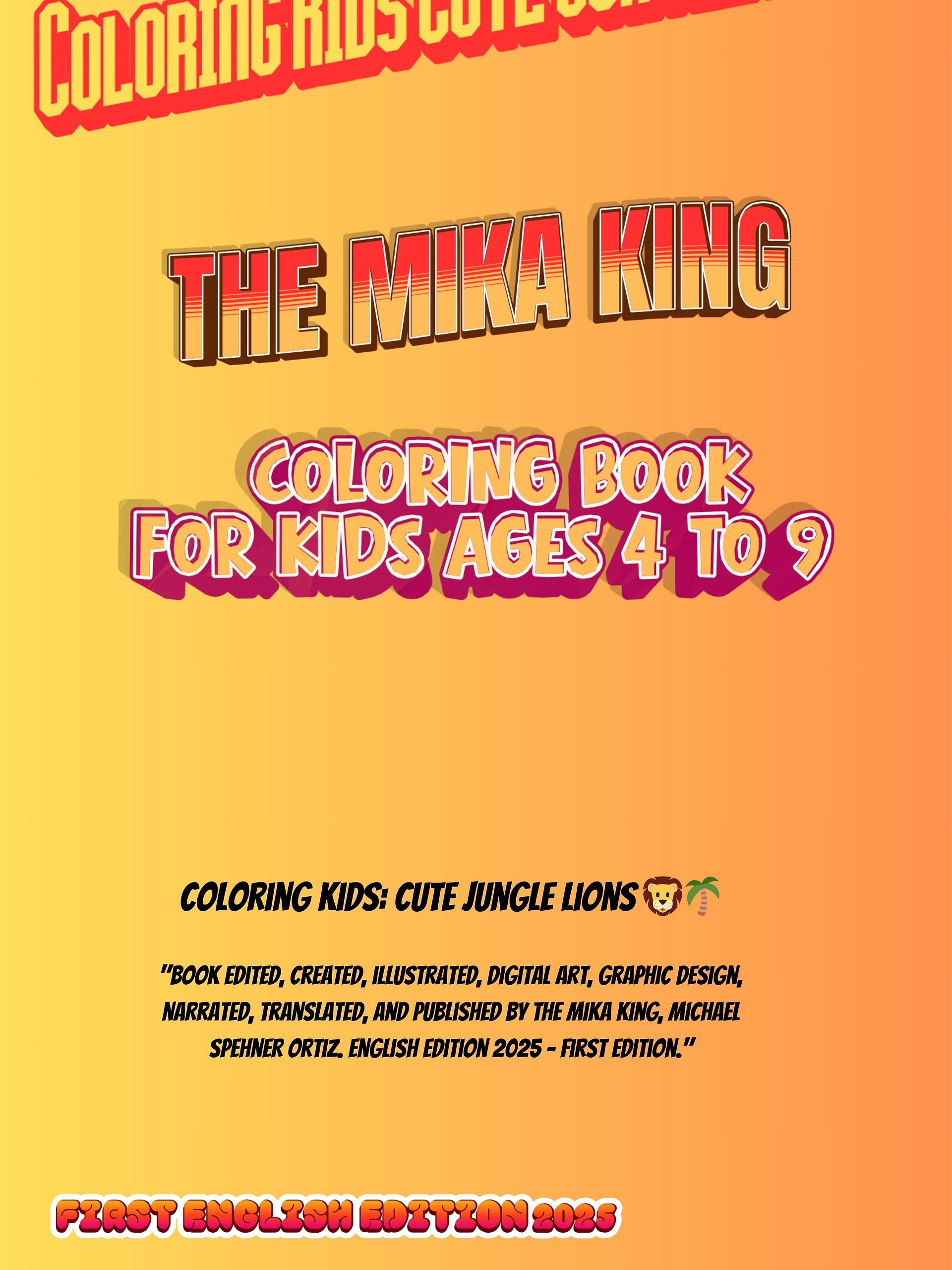 Coloring Kids Cute Jungle Lions The Mika King product image (2)