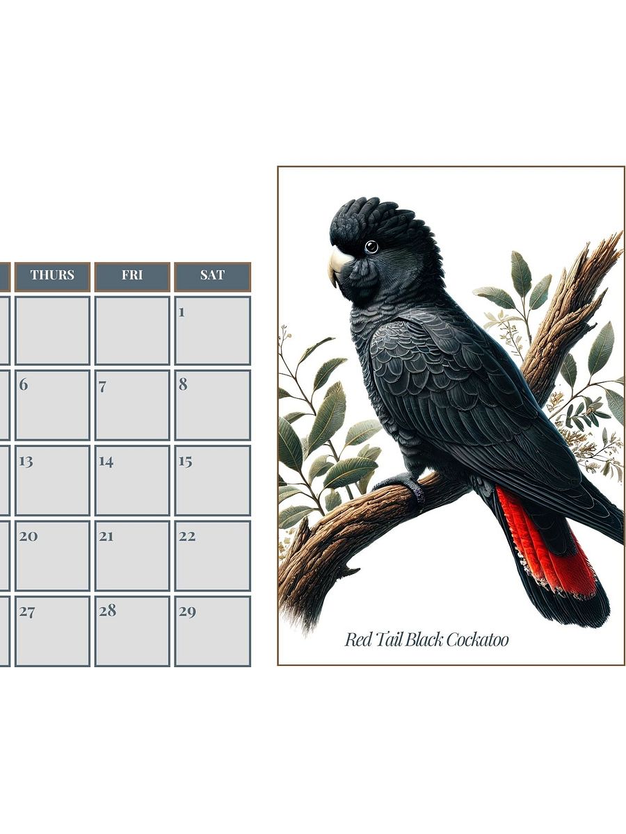 2025 Watercolor Birds Monthly Calendar – Elegant Bird Art for Nature Lovers product image (3)