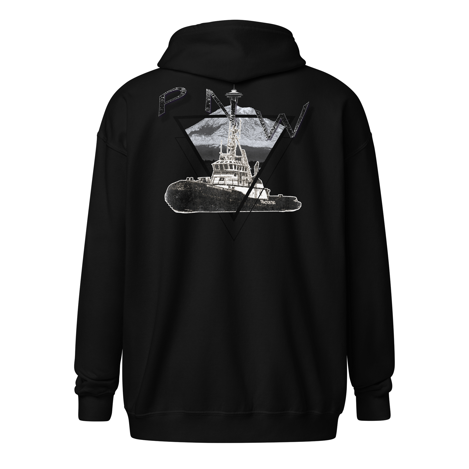 Triangle-Mt Raine- PNW Millennium Tug Zip Hoodie product image (1)