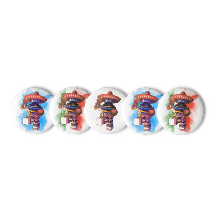 Titanium Taco Pin Buttons product image (3)
