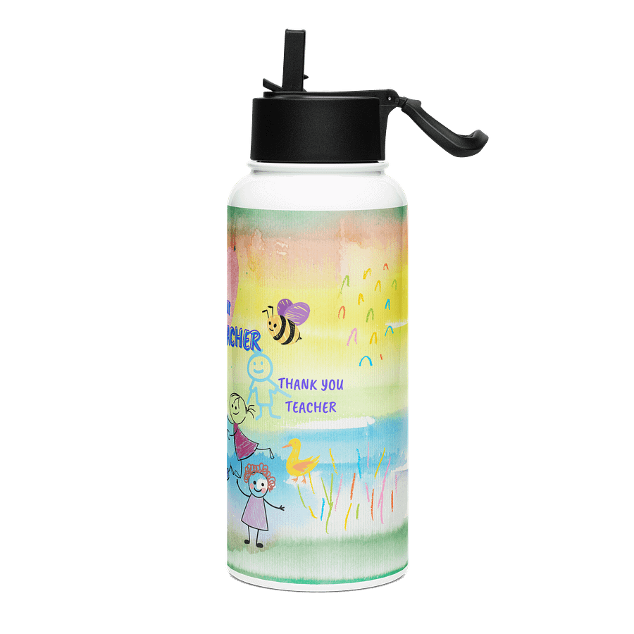 Teacher Appreciation Watercolor Stainless Steel Bottle gift for parents to science teacher product image (3)
