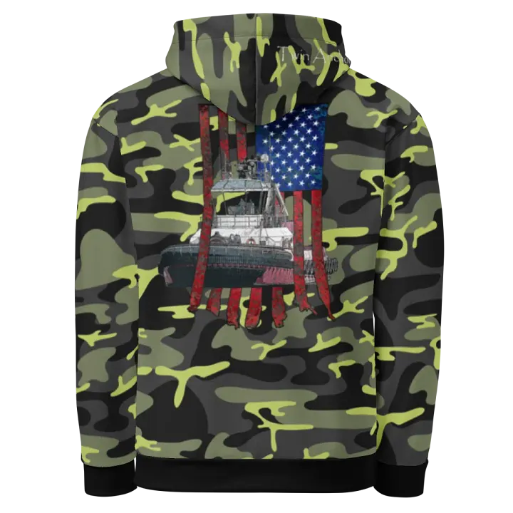 Green Camouflage Athena Tug & CE Flage Hoodie product image (1)
