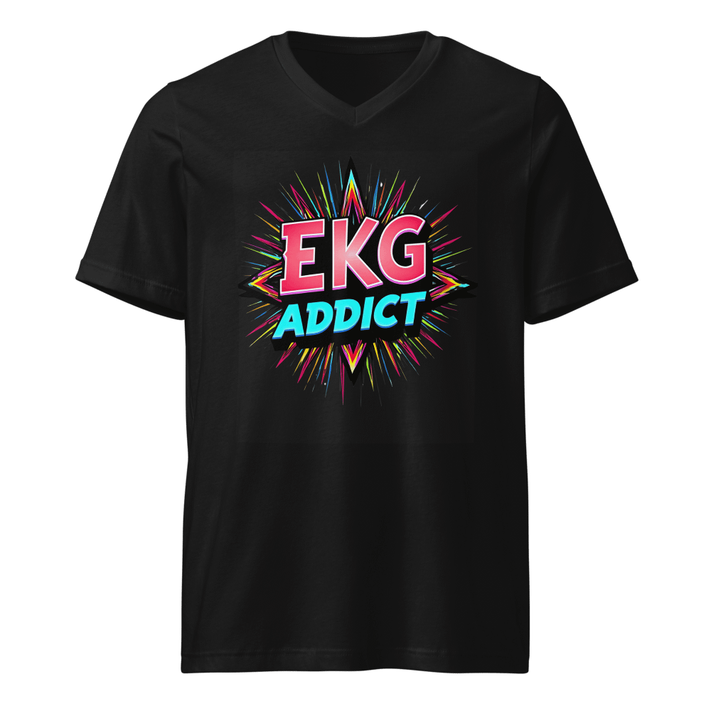 EKG Addict Explosion V-Neck Tee product image (1)