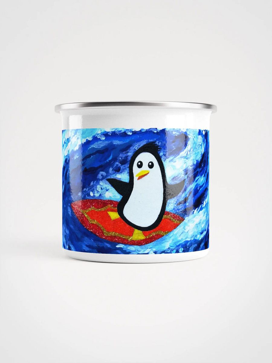 Surfing Penguin Enamel Mug product image (4)