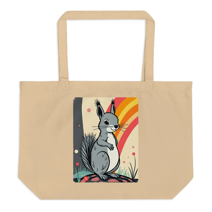 Rainbow Smiles Squirrel Tote product image (1)