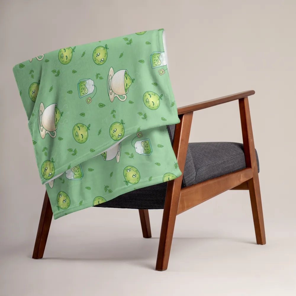 Green Tea Slime Throw Blanket product image (1)