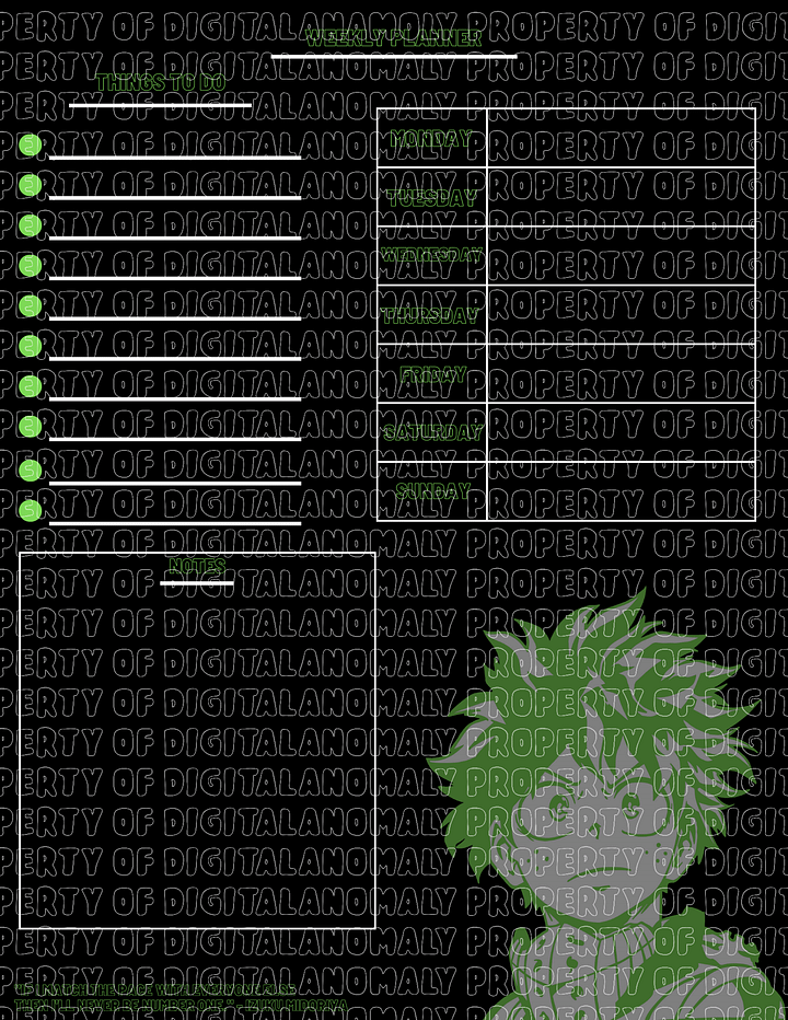 My Hero Weekly Planner for PDF Apps (GoodNotes, Xodo, Adobe Acrobat, etc.) product image (1)